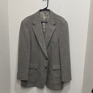 Vintage Gray Wool Men's Blazer